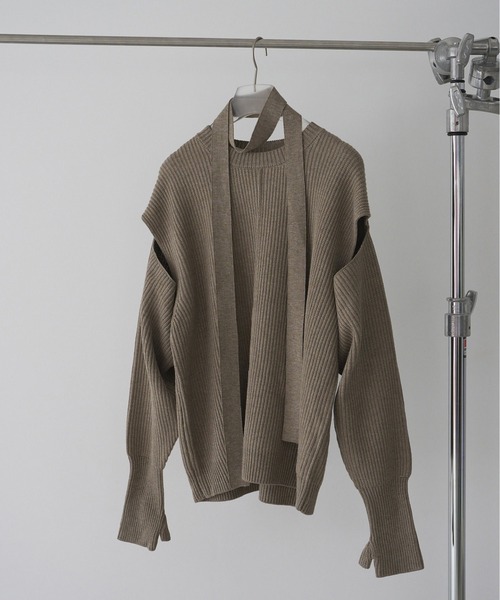 トップス anuke Slit Rib Knit Slit Rib Knit（ニット/セーター）｜anuke（アンヌーク）の