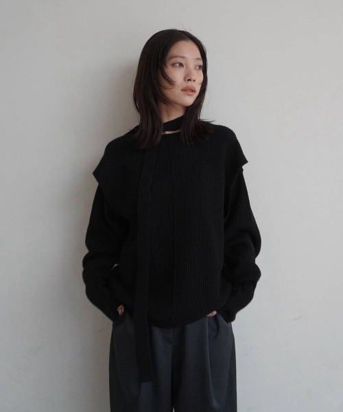 トップス anuke Slit Rib Knit Slit Rib Knit（ニット/セーター）｜anuke（アンヌーク）の