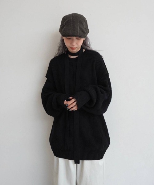 Slit Rib Knit（ニット/セーター）｜anuke（アンヌーク）の