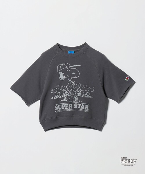 FRUIT OF THE LOOM(フルーツオブザルーム)の「<FRUIT OF THE LOOM×PEANUTS>スウェット 5分袖 / キッズ 110cm-130cm(Tシャツ/カットソー・キッズ・ダークグレー/ライトブルー/オフホワイト・110cm/120cm/130cm)」の3枚目の写真