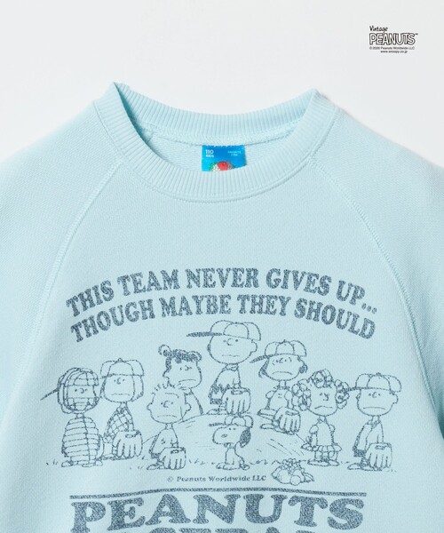 FRUIT OF THE LOOM(フルーツオブザルーム)の「<FRUIT OF THE LOOM×PEANUTS>スウェット 5分袖 / キッズ 110cm-130cm(Tシャツ/カットソー・キッズ・ダークグレー/ライトブルー/オフホワイト・110cm/120cm/130cm)」の9枚目の写真