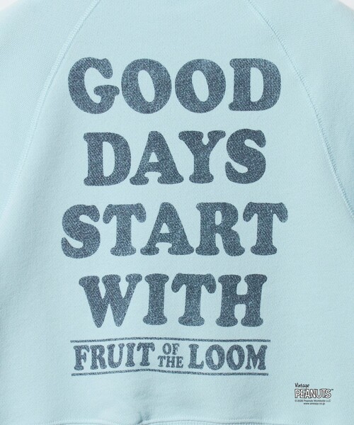 FRUIT OF THE LOOM(フルーツオブザルーム)の「<FRUIT OF THE LOOM×PEANUTS>スウェット 5分袖 / キッズ 110cm-130cm(Tシャツ/カットソー・キッズ・ダークグレー/ライトブルー/オフホワイト・110cm/120cm/130cm)」の13枚目の写真