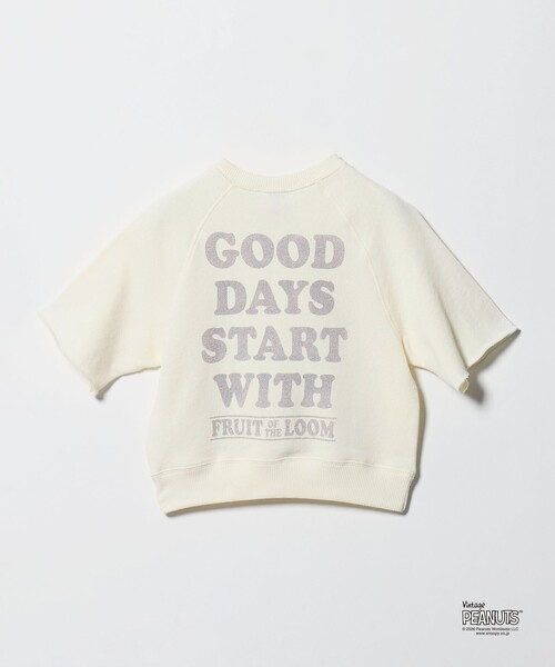 FRUIT OF THE LOOM(フルーツオブザルーム)の「<FRUIT OF THE LOOM×PEANUTS>スウェット 5分袖 / キッズ 110cm-130cm(Tシャツ/カットソー・キッズ・ダークグレー/ライトブルー/オフホワイト・110cm/120cm/130cm)」の15枚目の写真