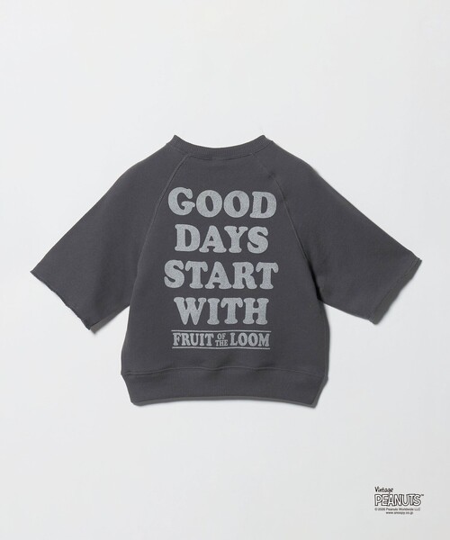 FRUIT OF THE LOOM(フルーツオブザルーム)の「<FRUIT OF THE LOOM×PEANUTS>スウェット 5分袖 / キッズ 110cm-130cm(Tシャツ/カットソー・キッズ・ダークグレー/ライトブルー/オフホワイト・110cm/120cm/130cm)」の18枚目の写真