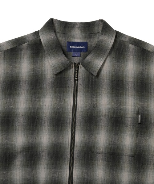thisisneverthat(ディスイズネバーザット)の「Nep Check Zip Shirt(シャツ/ブラウス・メンズ・ブラック/バーガンディー/ブラウン・L/M/S/XL)」の4枚目の写真