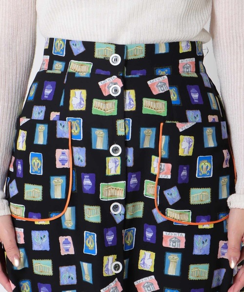 Cepica（セピカ）の「カラフルスタンププリントスカート（スカート・レディース・ブラック・FREE）」の9枚目の写真