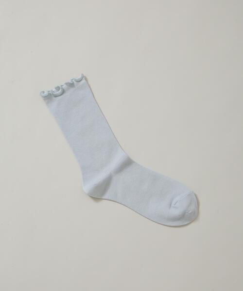 NANO universe（ナノユニバース）の「バイカラーメローソックス（ソックス/靴下・レディース・オフホワイト/ライトピンク/ライトブルー・FREE）」の8枚目の写真