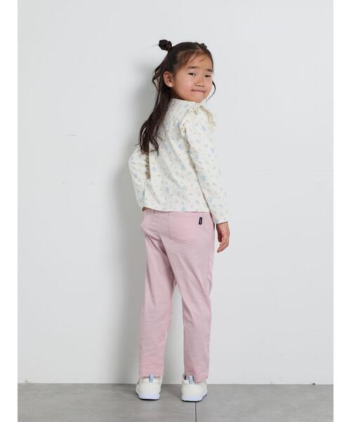 Samansa Mos2 Lagom(サマンサモスモスラーゴム)の「肩フリル花柄ロンT(Tシャツ/カットソー・キッズ・ピンク/オフホワイト・95/120/110/100/130)」の7枚目の写真