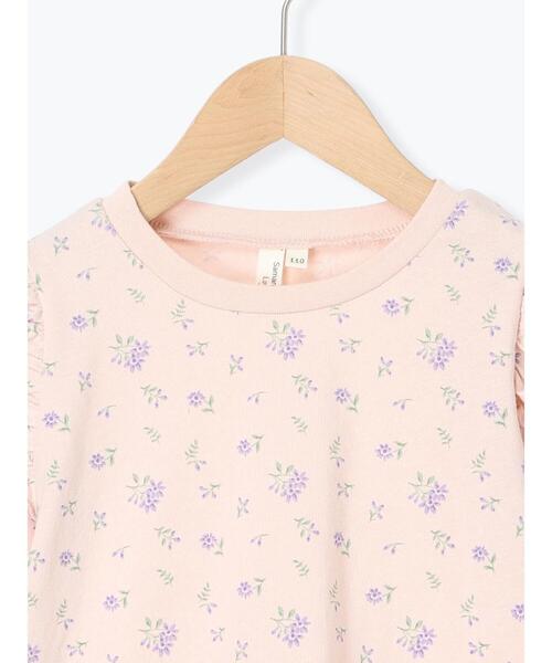 Samansa Mos2 Lagom(サマンサモスモスラーゴム)の「肩フリル花柄ロンT(Tシャツ/カットソー・キッズ・ピンク/オフホワイト・95/120/110/100/130)」の11枚目の写真