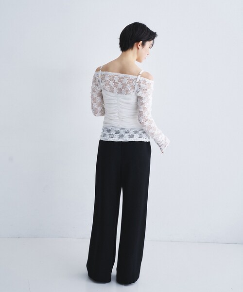 CODE A(コードエー)の「organza shirring cami(タンクトップ・レディース・ブラック/パープル/ホワイト・00)」の13枚目の写真