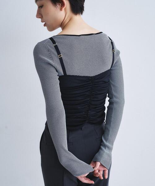 CODE A(コードエー)の「organza shirring cami(タンクトップ・レディース・ブラック/パープル/ホワイト・00)」の15枚目の写真
