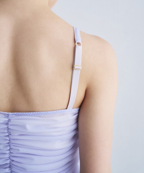 CODE A(コードエー)の「organza shirring cami(タンクトップ・レディース・ブラック/パープル/ホワイト・00)」の9枚目の写真