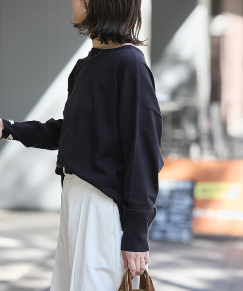 JOURNAL STANDARD(ジャーナルスタンダード)の「コットンシルクミックス2WAYヘンリー(ニット/セーター・レディース・グレー/ネイビー・FREE)」の13枚目の写真