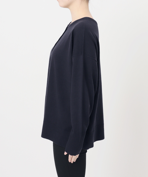 JOURNAL STANDARD(ジャーナルスタンダード)の「コットンシルクミックス2WAYヘンリー(ニット/セーター・レディース・グレー/ネイビー・FREE)」の18枚目の写真