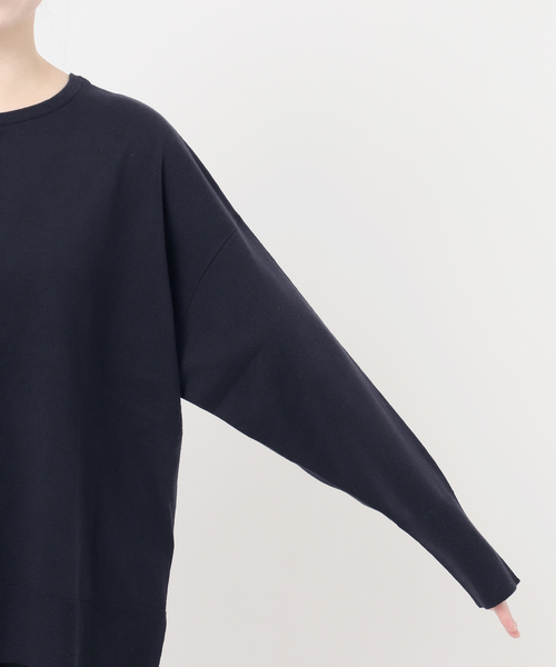 JOURNAL STANDARD(ジャーナルスタンダード)の「コットンシルクミックス2WAYヘンリー(ニット/セーター・レディース・グレー/ネイビー・FREE)」の21枚目の写真