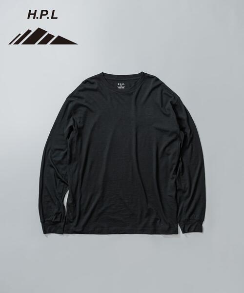 EKAL(エカル)の「MERINO WOOL LONG-SLEEVE T-SHIRTS(Tシャツ/カットソー・メンズ・ブラック/チャコールグレー・MEDIUM/LARGE/X-LARGE)」の1枚目の写真