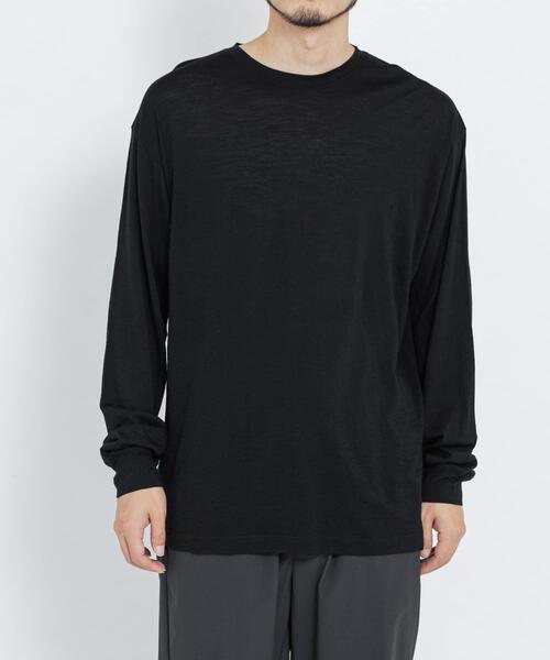 EKAL(エカル)の「MERINO WOOL LONG-SLEEVE T-SHIRTS(Tシャツ/カットソー・メンズ・ブラック/チャコールグレー・MEDIUM/LARGE/X-LARGE)」の5枚目の写真