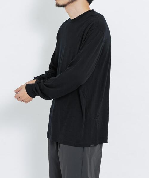 EKAL(エカル)の「MERINO WOOL LONG-SLEEVE T-SHIRTS(Tシャツ/カットソー・メンズ・ブラック/チャコールグレー・MEDIUM/LARGE/X-LARGE)」の6枚目の写真