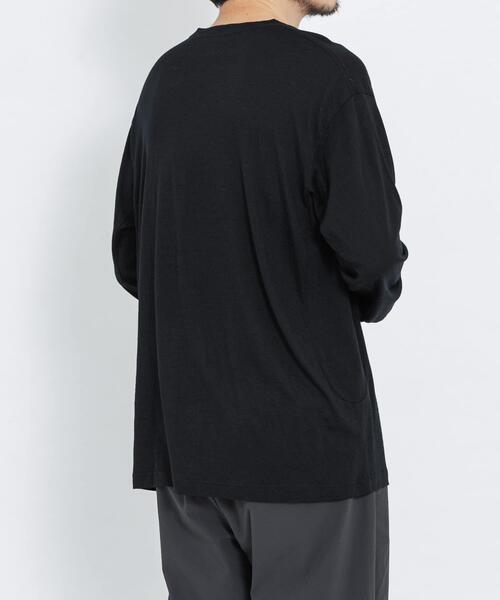EKAL(エカル)の「MERINO WOOL LONG-SLEEVE T-SHIRTS(Tシャツ/カットソー・メンズ・ブラック/チャコールグレー・MEDIUM/LARGE/X-LARGE)」の7枚目の写真