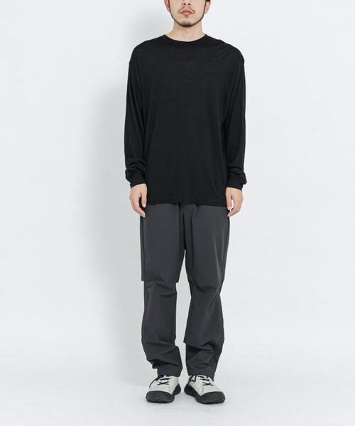 EKAL(エカル)の「MERINO WOOL LONG-SLEEVE T-SHIRTS(Tシャツ/カットソー・メンズ・ブラック/チャコールグレー・MEDIUM/LARGE/X-LARGE)」の8枚目の写真