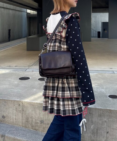 CIAOPANIC TYPY(チャオパニックティピー)の「【HELLO.SANFRANCISCO/ハローサンフランシスコ】チェックチュニックワンピ(ワンピース・レディース・サックスブルー/ブラック/ピンク・ONE SIZE)」の8枚目の写真