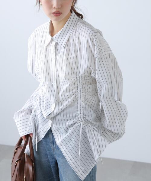 FREE'S MART（フリーズマート）の「◆フロントドロストオーバーサイズシャツ（シャツ/ブラウス・レディース・ブルー系その他/ホワイト系その他/ホワイト・FREE）」の2枚目の写真