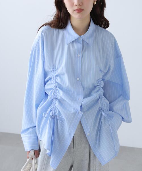 FREE'S MART（フリーズマート）の「◆フロントドロストオーバーサイズシャツ（シャツ/ブラウス・レディース・ブルー系その他/ホワイト系その他/ホワイト・FREE）」の3枚目の写真