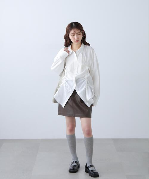 FREE'S MART（フリーズマート）の「◆フロントドロストオーバーサイズシャツ（シャツ/ブラウス・レディース・ブルー系その他/ホワイト系その他/ホワイト・FREE）」の11枚目の写真