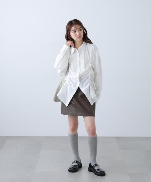 FREE'S MART（フリーズマート）の「◆フロントドロストオーバーサイズシャツ（シャツ/ブラウス・レディース・ブルー系その他/ホワイト系その他/ホワイト・FREE）」の12枚目の写真