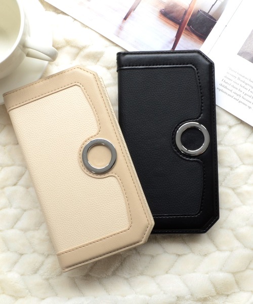 MERCURYDUO（マーキュリーデュオ）の「iPhone17 ケース iPhone16 iPhone15 iPhone14 iPhone13 マーキュリーデュオ 「アングルカット手帳ケース」（スマホケース/カバー・レディース・アイボリー/ブラック・iPhone 17/iPhone 16/iPhone 13/14/15）」の3枚目の写真