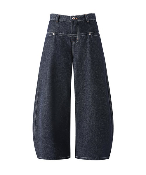 neos(ネオス)の「【neos】ユニセックス リジット ワンウォッシュ ステッチ ルーズ カーブ ワイド デニム パンツ メンズ レディース(デニムパンツ・メンズ・ブルー/ブラック・MEDIUM/LARGE/X-LARGE)」の20枚目の写真