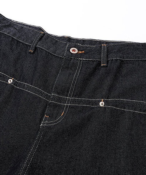 neos(ネオス)の「【neos】ユニセックス リジット ワンウォッシュ ステッチ ルーズ カーブ ワイド デニム パンツ メンズ レディース(デニムパンツ・メンズ・ブルー/ブラック・MEDIUM/LARGE/X-LARGE)」の22枚目の写真