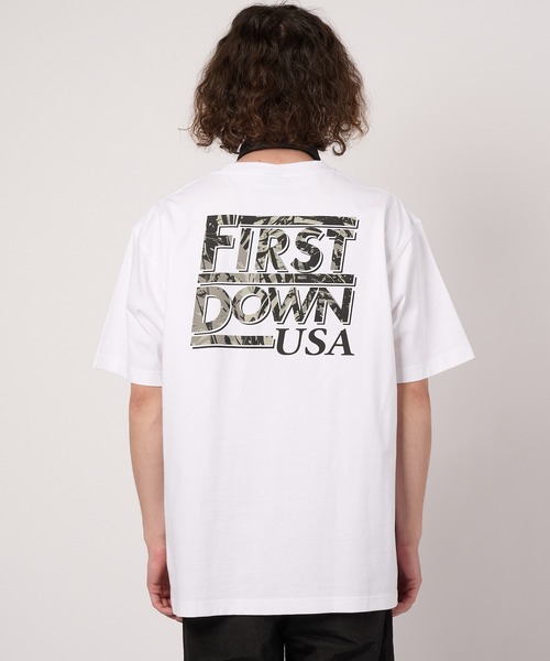 FIRST DOWN(ファーストダウン)の「グラフィック スリーブTシャツ #5(Tシャツ/カットソー・メンズ・ホワイト/チャコールグレー・M/L/XL)」の15枚目の写真