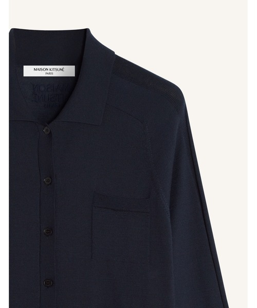Maison Kitsune(メゾンキツネ)の「SILK BLEND SHORT CARDIGAN(カーディガン/ボレロ・レディース・ネイビー/ベビーピンク・XS/M/S)」の5枚目の写真