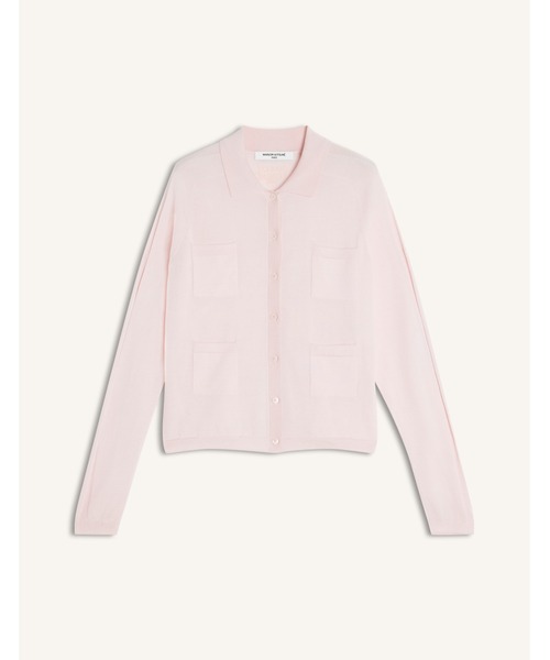 Maison Kitsune(メゾンキツネ)の「SILK BLEND SHORT CARDIGAN(カーディガン/ボレロ・レディース・ネイビー/ベビーピンク・XS/M/S)」の7枚目の写真