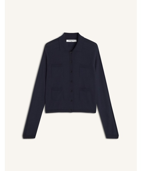 Maison Kitsune(メゾンキツネ)の「SILK BLEND SHORT CARDIGAN(カーディガン/ボレロ・レディース・ネイビー/ベビーピンク・XS/M/S)」の3枚目の写真