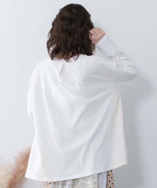 ScoLar（スカラー）の「561222：アンティークプリント柄チュニック（チュニック・レディース・サックスブルー/ブラック/オフホワイト・M）」の11枚目の写真