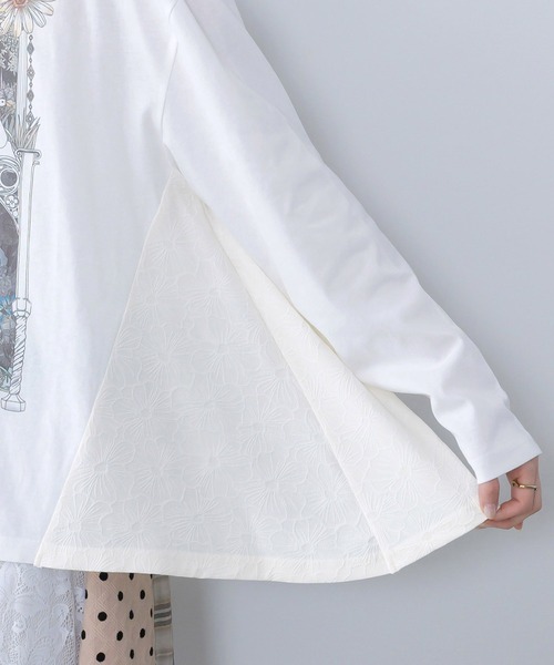 ScoLar（スカラー）の「561222：アンティークプリント柄チュニック（チュニック・レディース・サックスブルー/ブラック/オフホワイト・M）」の15枚目の写真