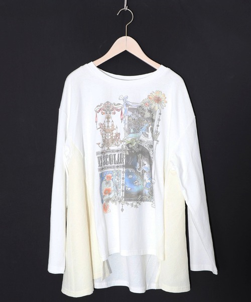 ScoLar（スカラー）の「561222：アンティークプリント柄チュニック（チュニック・レディース・サックスブルー/ブラック/オフホワイト・M）」の16枚目の写真