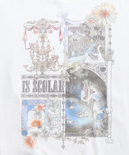 ScoLar（スカラー）の「561222：アンティークプリント柄チュニック（チュニック・レディース・サックスブルー/ブラック/オフホワイト・M）」の18枚目の写真