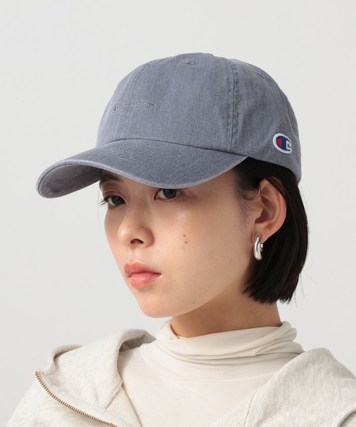 Champion（チャンピオン）の「【Champion(チャンピオン)】別注ピグメントツイルキャップ（キャップ・レディース・ネイビー/ベージュ/ブラック・FREE）」の3枚目の写真