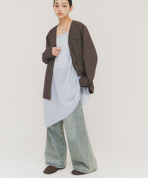 KBF(ケイビーエフ)の「マルチWAYトップス(その他トップス・レディース・オフホワイト/ブルー・ONE)」の1枚目の写真