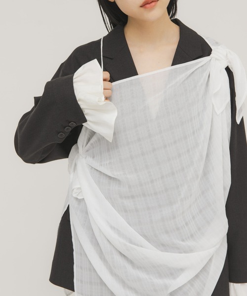 KBF(ケイビーエフ)の「マルチWAYトップス(その他トップス・レディース・オフホワイト/ブルー・ONE)」の7枚目の写真