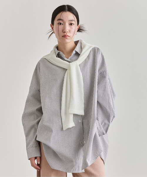 セール】Oversized Stripe Shirt / オーバーサイズストライプシャツ