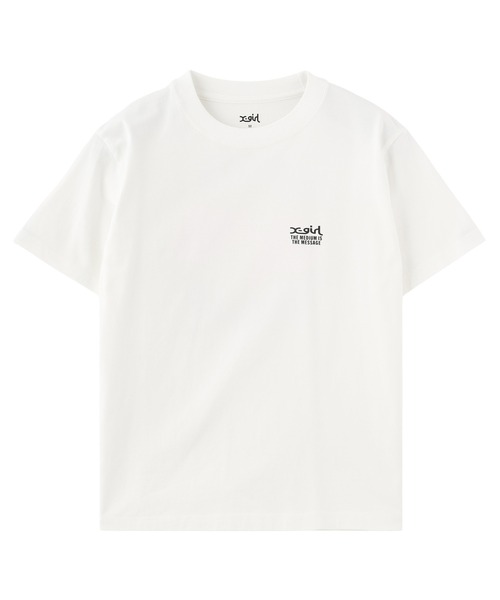 X-girl(エックスガール)の「ROSE AND LOGO S/S TEE(Tシャツ/カットソー・レディース・ブラック/ホワイト・S/M/L)」の7枚目の写真