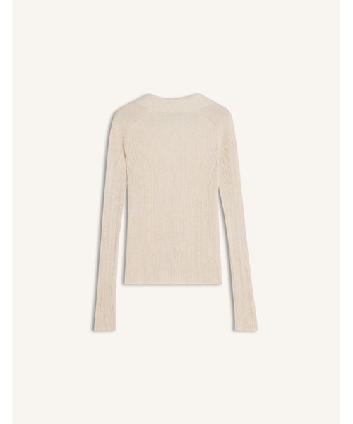 Maison Kitsune(メゾンキツネ)の「BABY FOX FINE RIB CARDIGAN(カーディガン/ボレロ・レディース・ライトベージュ・S/XS/M)」の2枚目の写真