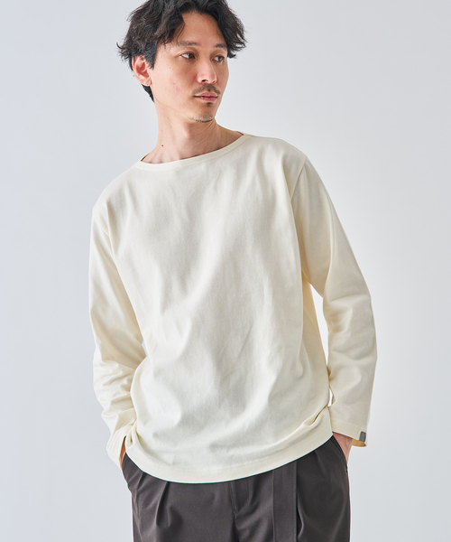 LOOPWHEELER（ループウィラー）の「LOOPWHEELER for LOWERCASE 別注 天竺ボートネック（Tシャツ/カットソー・メンズ・ネイビー/ホワイト/アイボリー・X-LARGE/LARGE/MEDIUM/SMALL）」の19枚目の写真