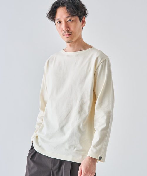 LOOPWHEELER（ループウィラー）の「LOOPWHEELER for LOWERCASE 別注 天竺ボートネック（Tシャツ/カットソー・メンズ・ネイビー/ホワイト/アイボリー・X-LARGE/LARGE/MEDIUM/SMALL）」の20枚目の写真