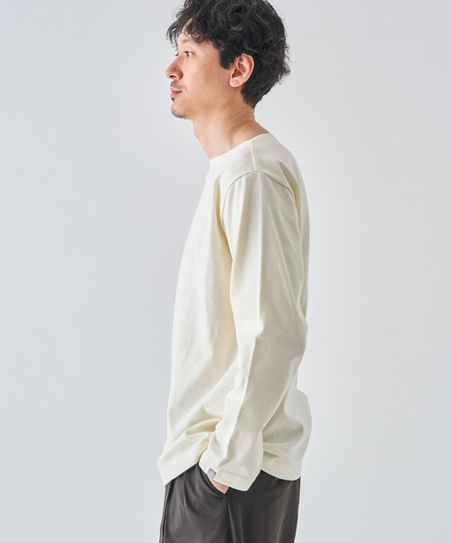 LOOPWHEELER（ループウィラー）の「LOOPWHEELER for LOWERCASE 別注 天竺ボートネック（Tシャツ/カットソー・メンズ・ネイビー/ホワイト/アイボリー・X-LARGE/LARGE/MEDIUM/SMALL）」の21枚目の写真