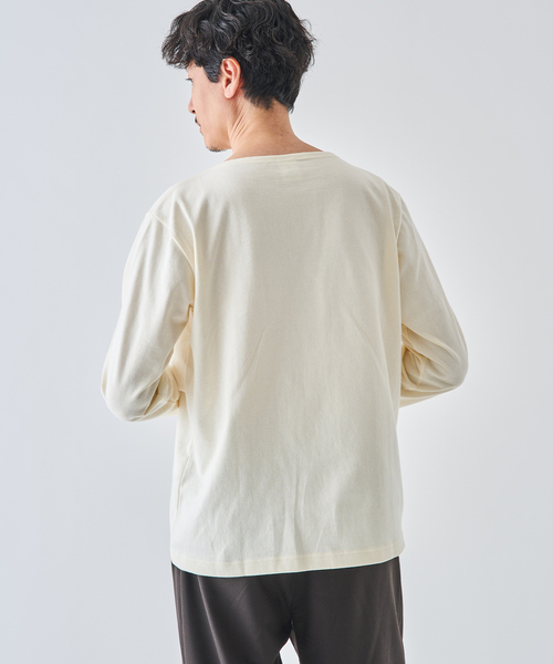 LOOPWHEELER（ループウィラー）の「LOOPWHEELER for LOWERCASE 別注 天竺ボートネック（Tシャツ/カットソー・メンズ・ネイビー/ホワイト/アイボリー・X-LARGE/LARGE/MEDIUM/SMALL）」の22枚目の写真